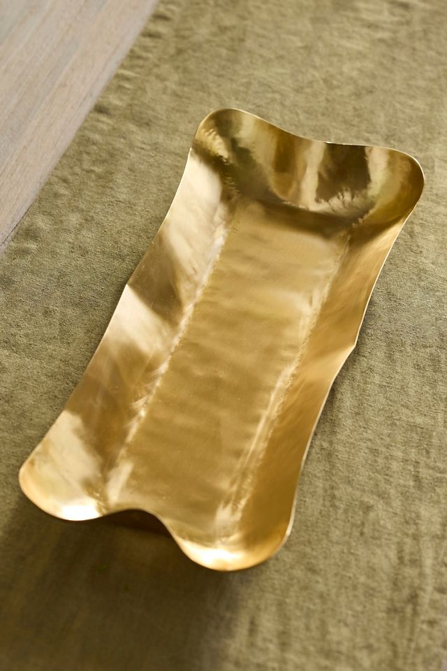 Polished Brass Rectangle Trough #1