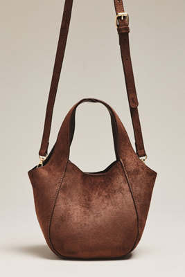 Sonia Faux Suede Mini Slouchy Tote Bag | Anthropologie