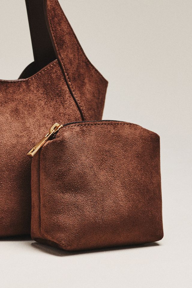 Sonia Faux Suede Mini Slouchy Tote Bag #2