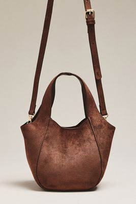Sonia Faux Suede Mini Slouchy Tote Bag