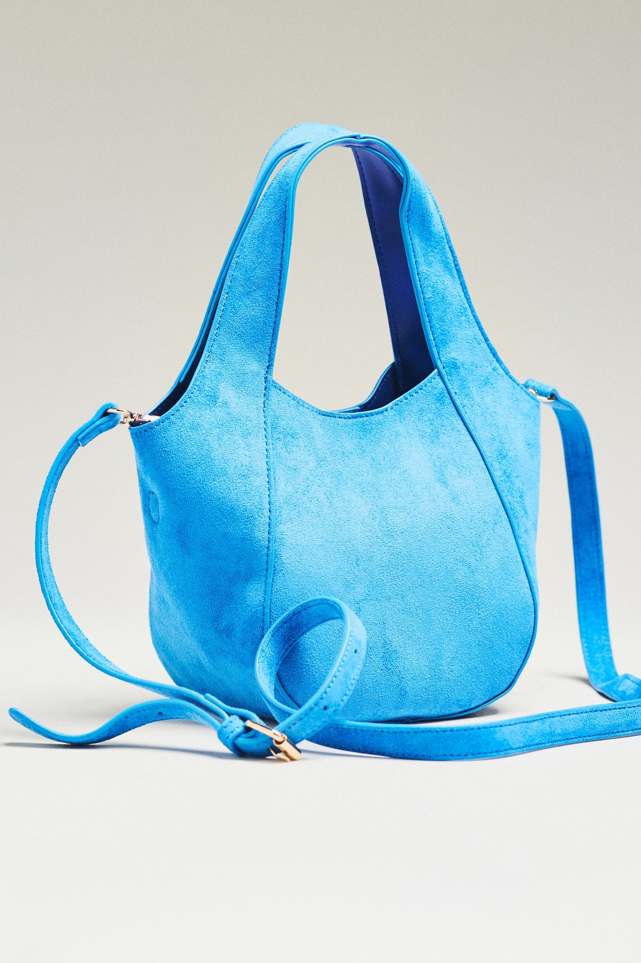 The Sonia Faux Suede Mini Slouchy Tote Bag