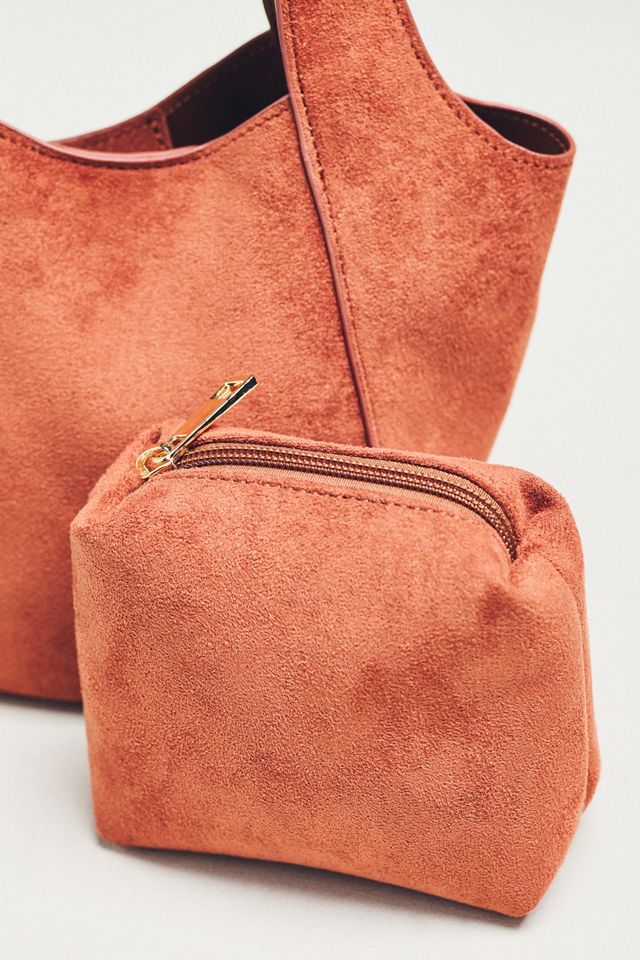 The Sonia Faux-Suede Mini Slouchy Tote Bag #2