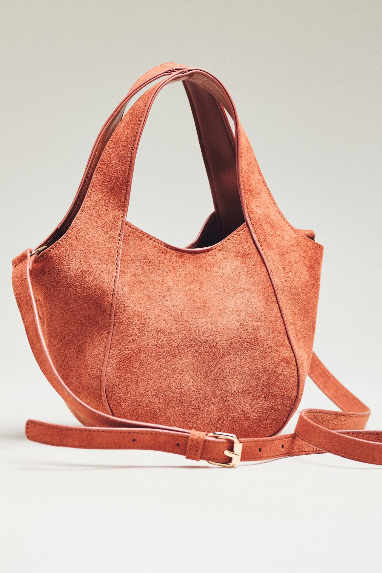 Sonia Faux Suede Mini Slouchy Tote Bag