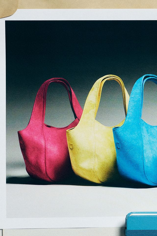 Sonia Faux Suede Mini Slouchy Tote Bag #3