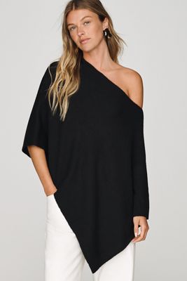 By Anthropologie Knit Asymmetric Poncho
