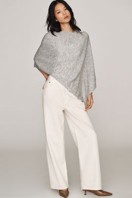 By Anthropologie Knit Asymmetric Poncho