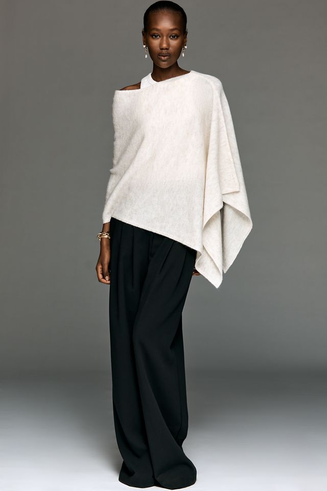 By Anthropologie Knit Asymmetric Poncho | Anthropologie