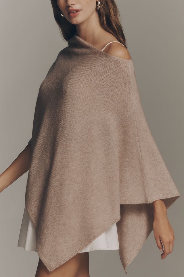 By Anthropologie Knit Asymmetric Poncho #3