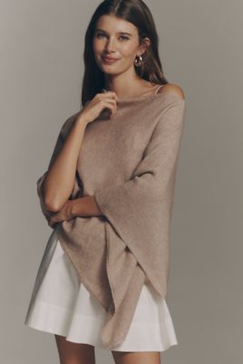 By Anthropologie Knit Asymmetric Poncho