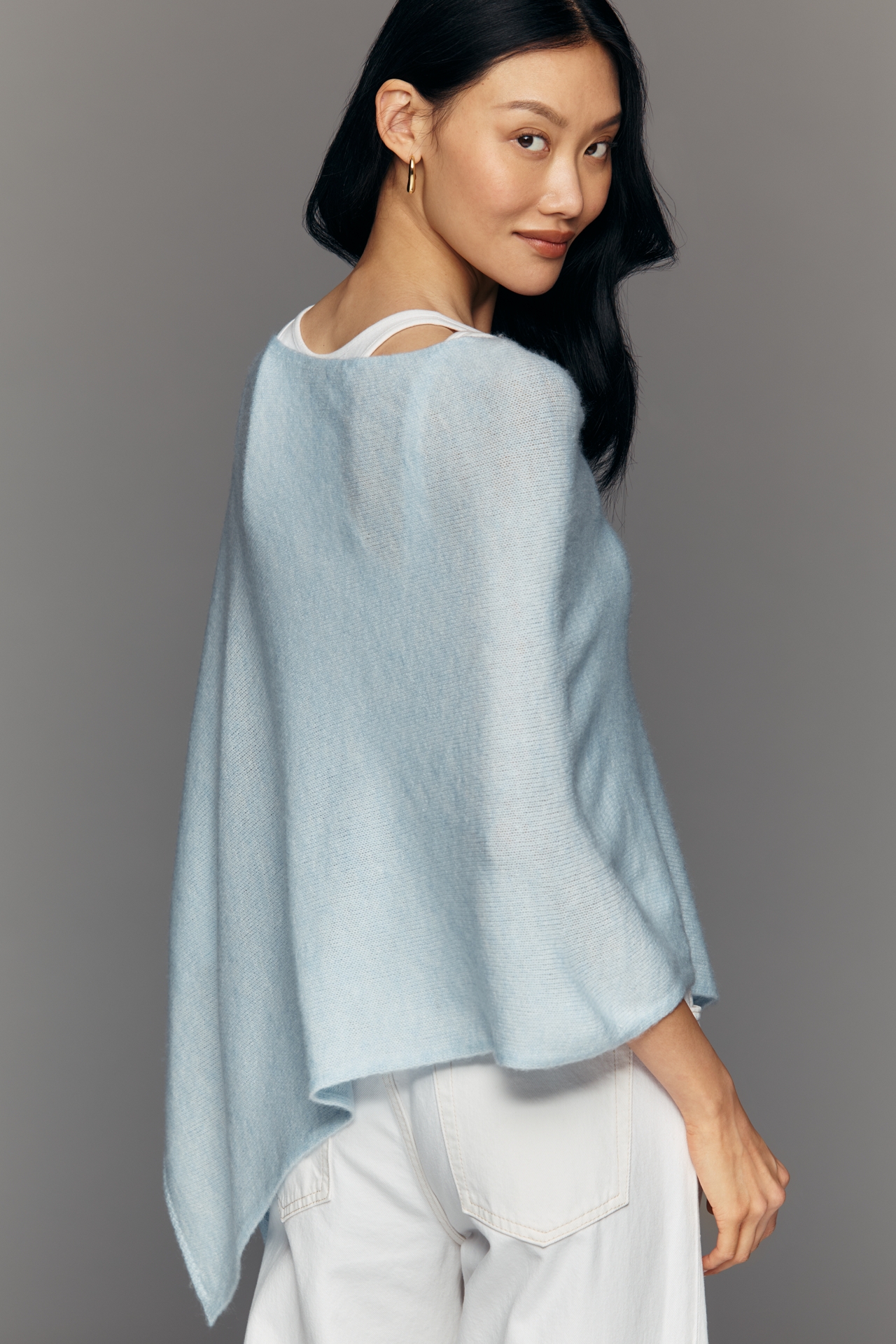 By Anthropologie Knit Asymmetric Poncho