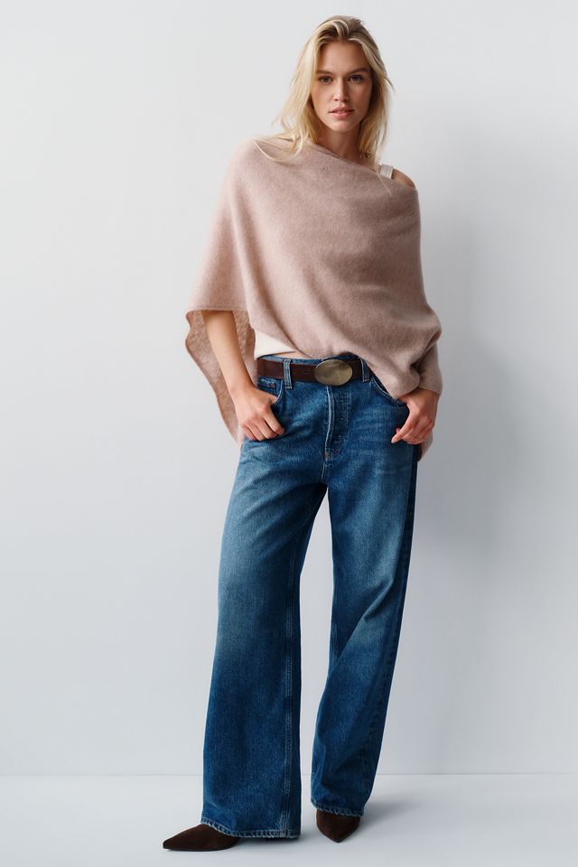 By Anthropologie Knit Asymmetric Poncho #3