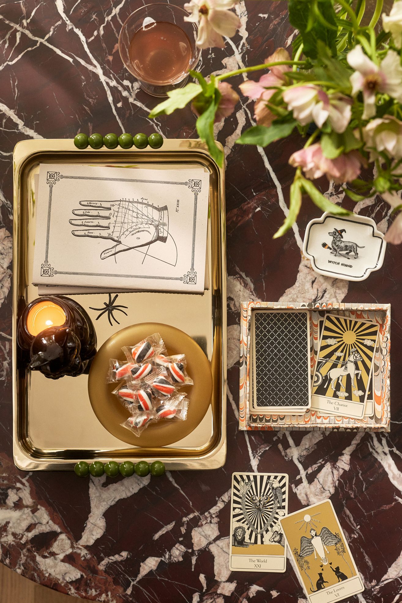 Jodelle Bar Tray - Gold, One Size
