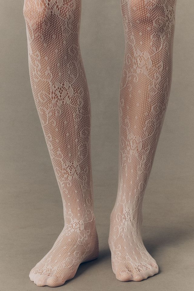 High Heel Jungle Lace Thigh-High Socks #2