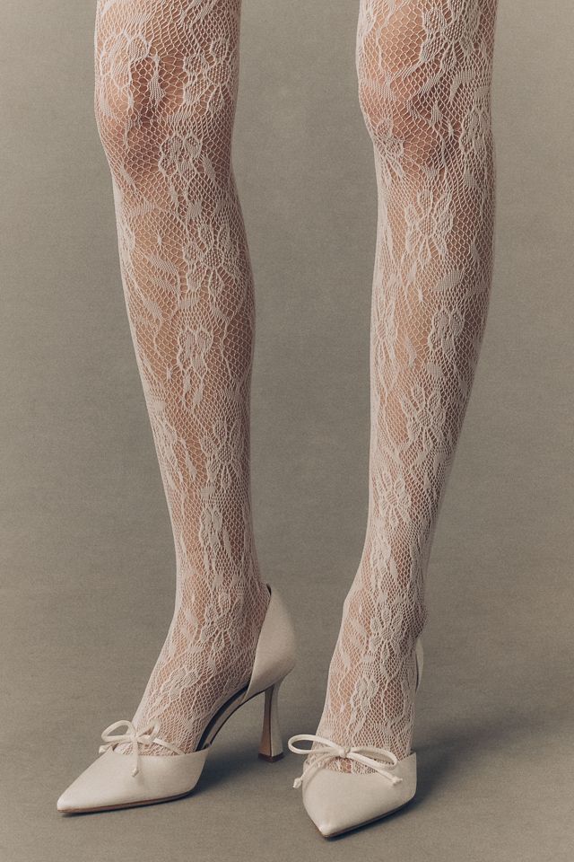 High Heel Jungle Venise Lace Fishnet Tights #1