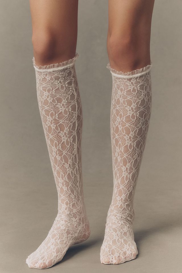 High Heel Jungle Lace Knee-High Socks #1