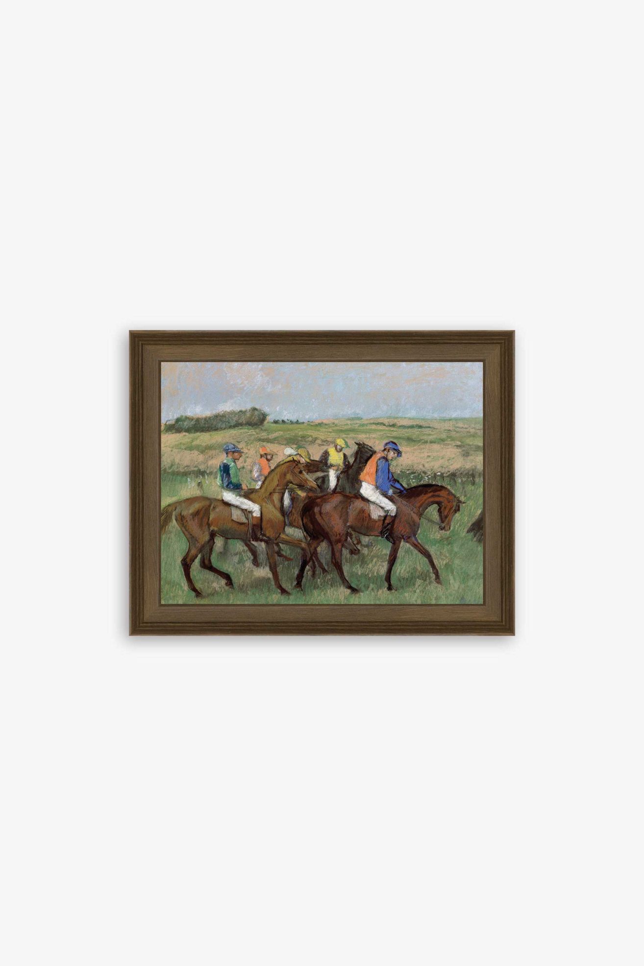 The Races by Edgar Degas Wall Art - Brown, Standard, One Size