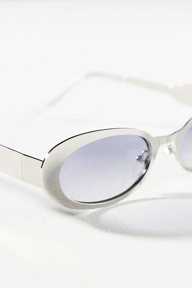 Elite Eyewear Slim Metal Oval Sunglasses #2