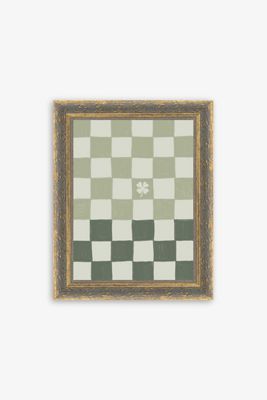 Green Checkered Wall Art