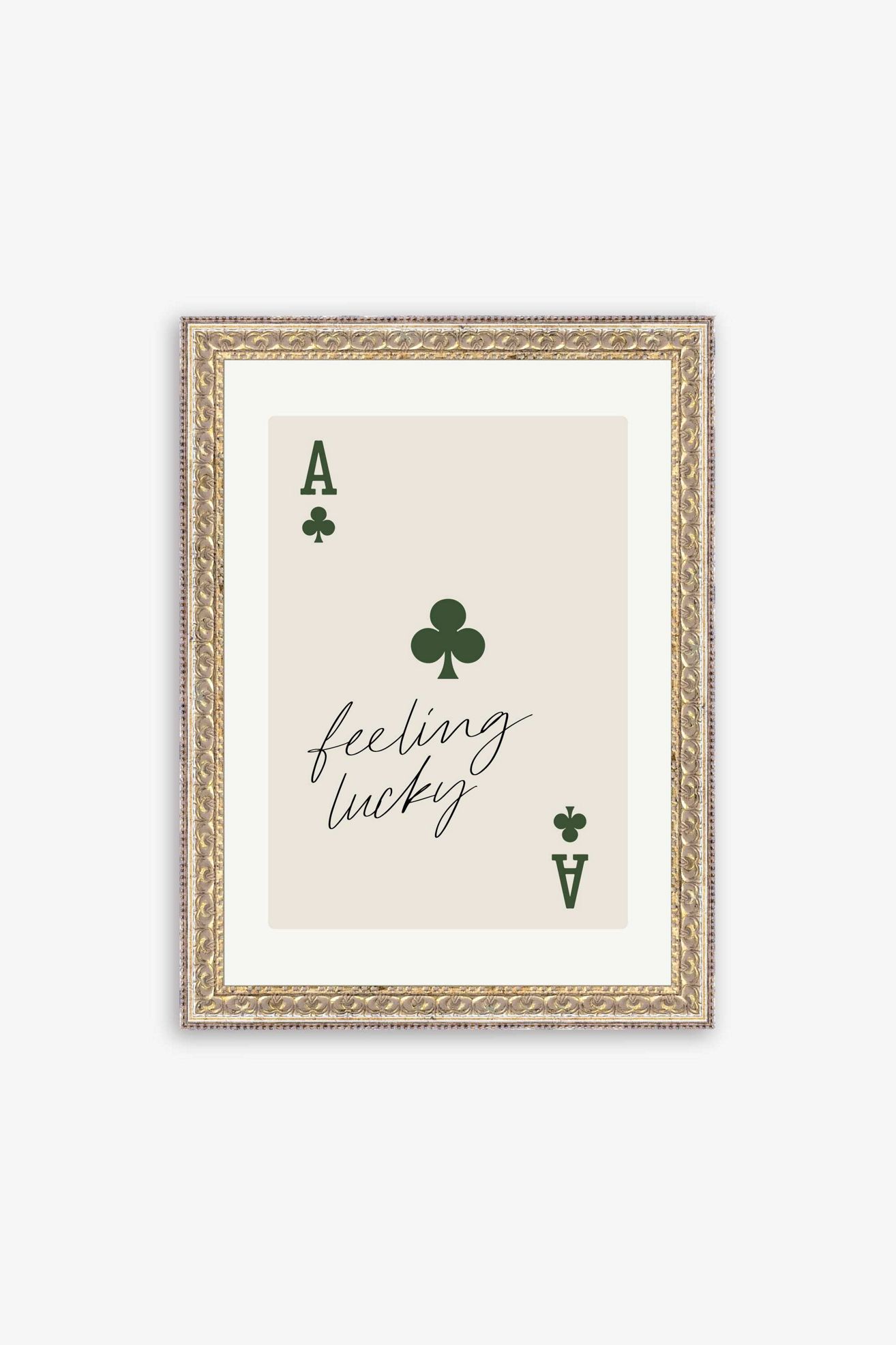 Feeling Lucky Wall Art - Green, One Size