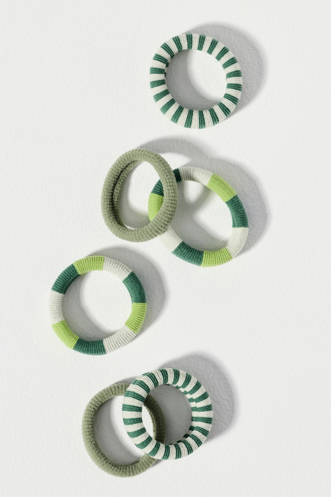Striped Hair Ties, Set of 6
