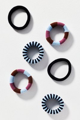Striped Hair Ties, Set of 6