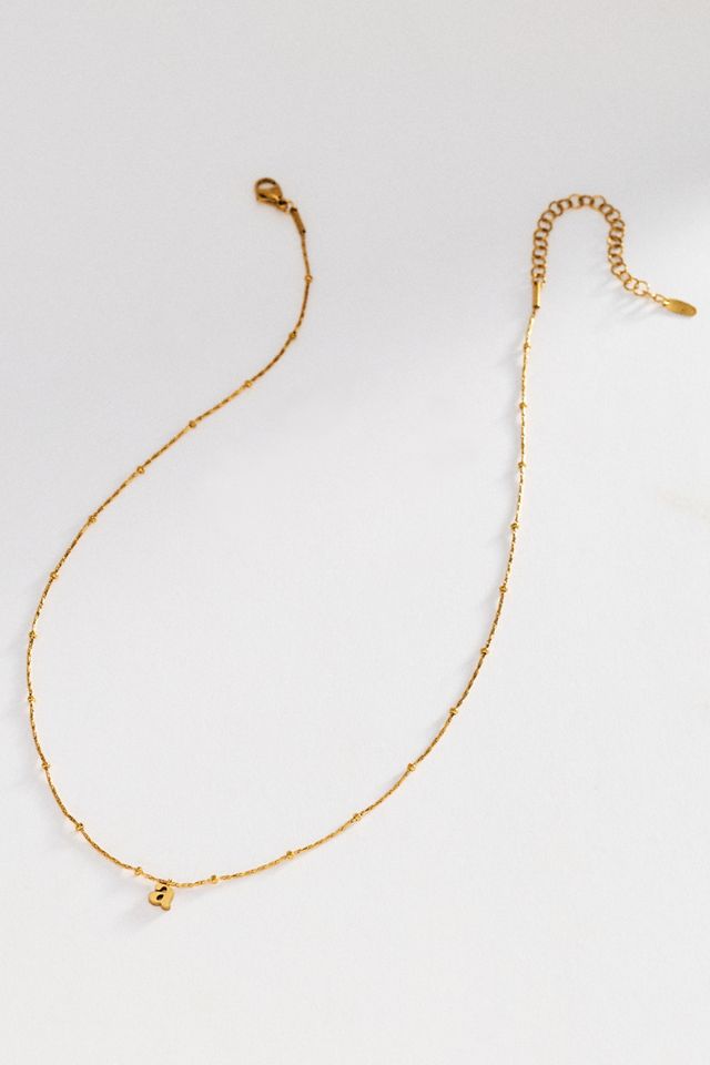 Water-Resistant Initial Pendant Necklace #3