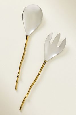 Shelton Metal Olive Branch Serving Spoon Set