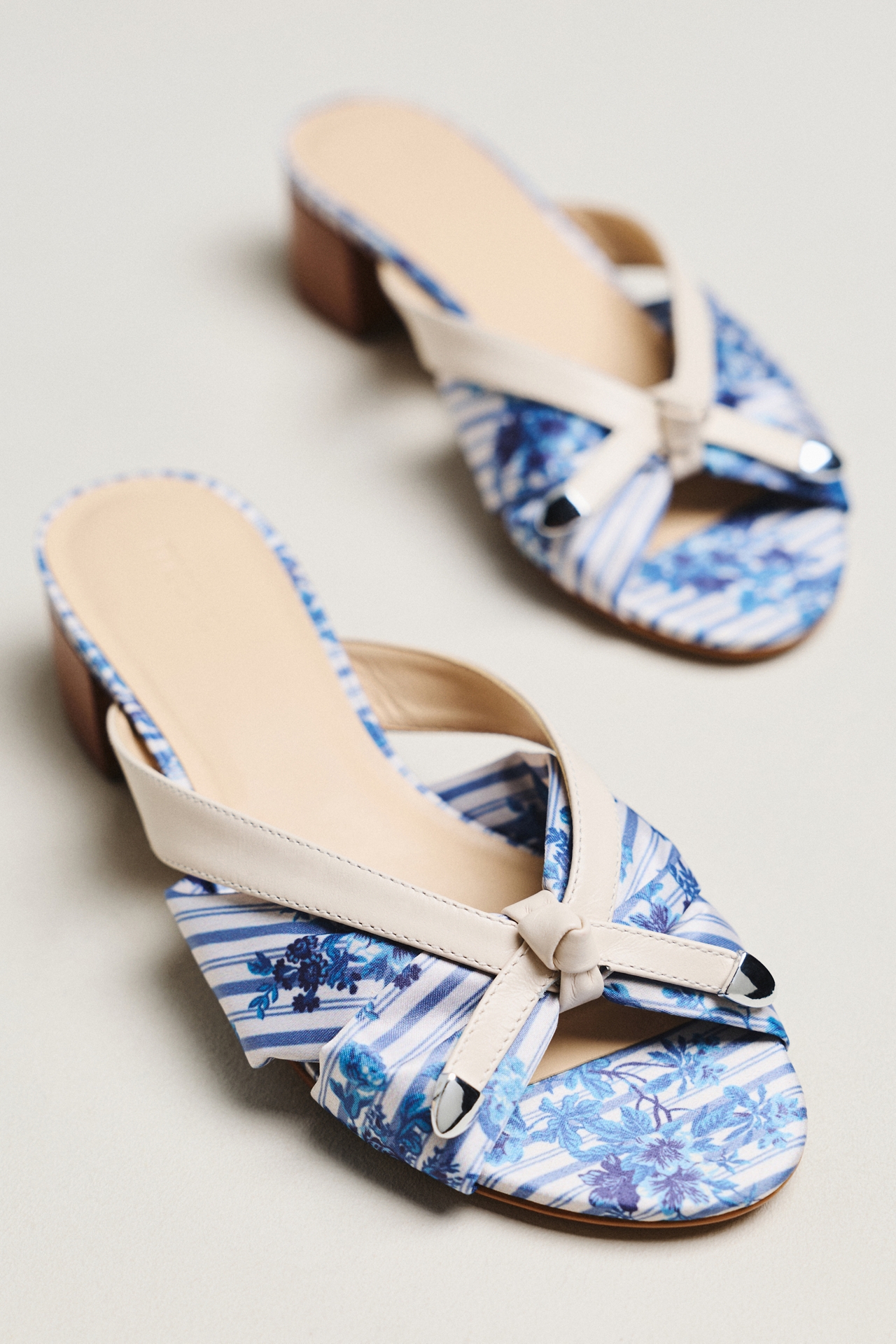 Maeve Knotted Slip-On Block Heels