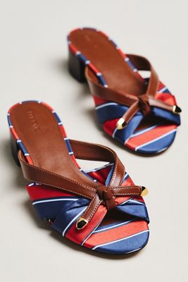 Maeve Knotted Slip-On Block Heels