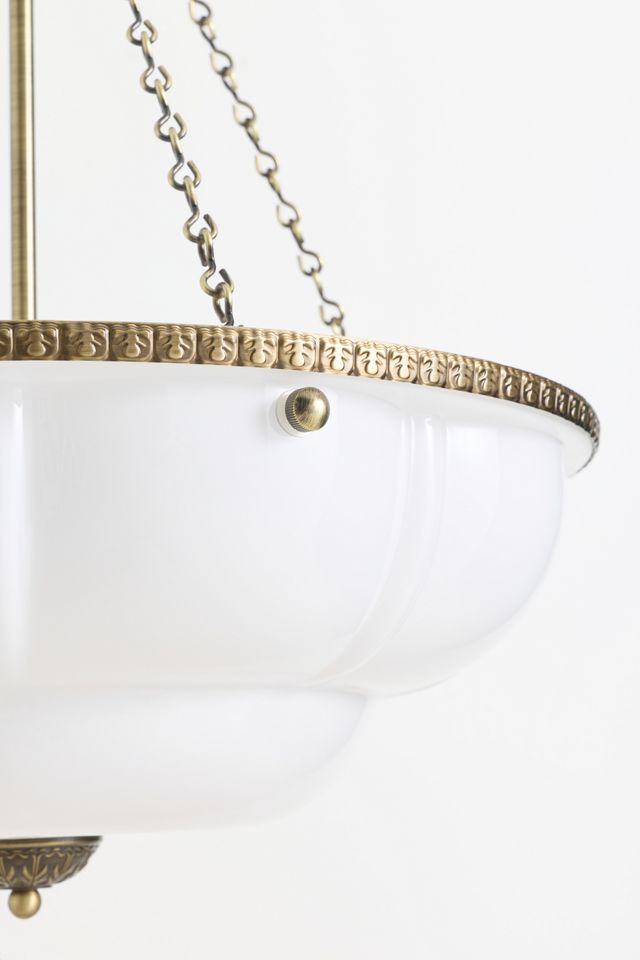 The Eloise Scallop Milk Glass Chandelier #2