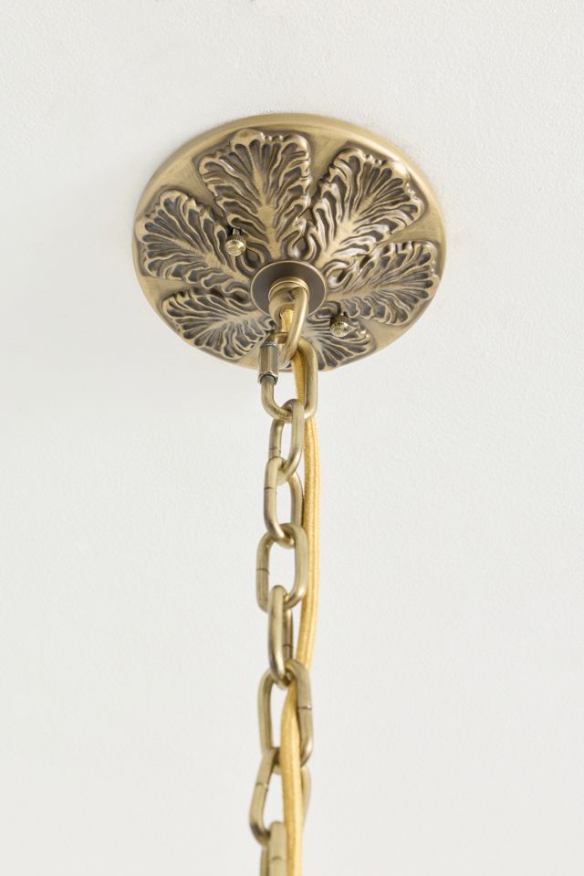 The Eloise Scallop Milk Glass Chandelier #3