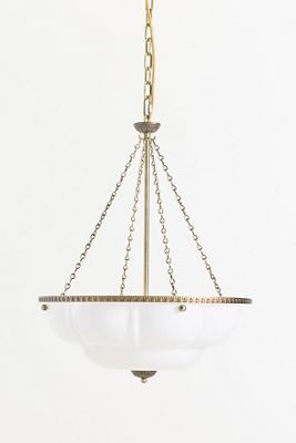 The Eloise Scallop Milk Glass Chandelier