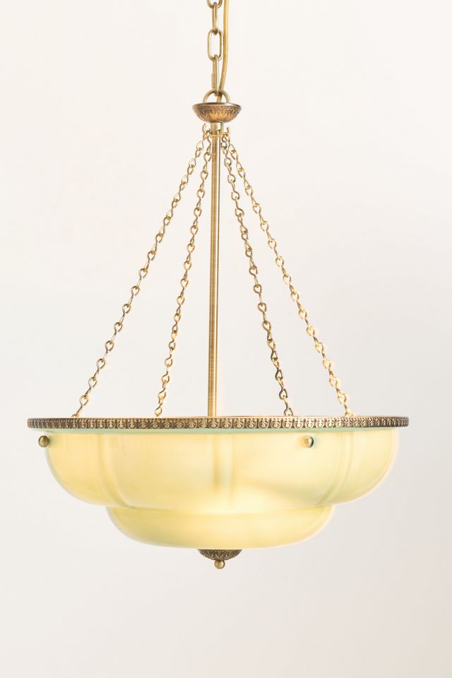 The Eloise Scallop Milk Glass Chandelier #2