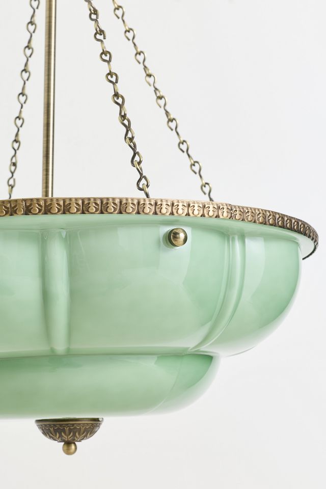 The Eloise Scallop Milk Glass Chandelier #3