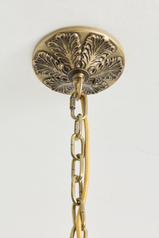 The Eloise Scallop Milk Glass Chandelier #4