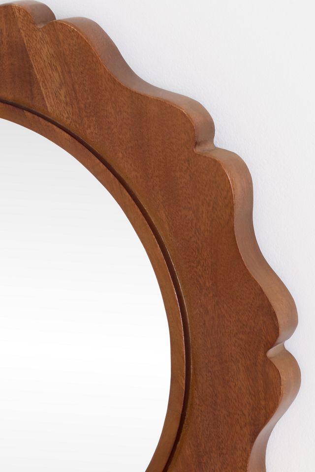 Bonnie Small Scalloped Wood Mirror #1
