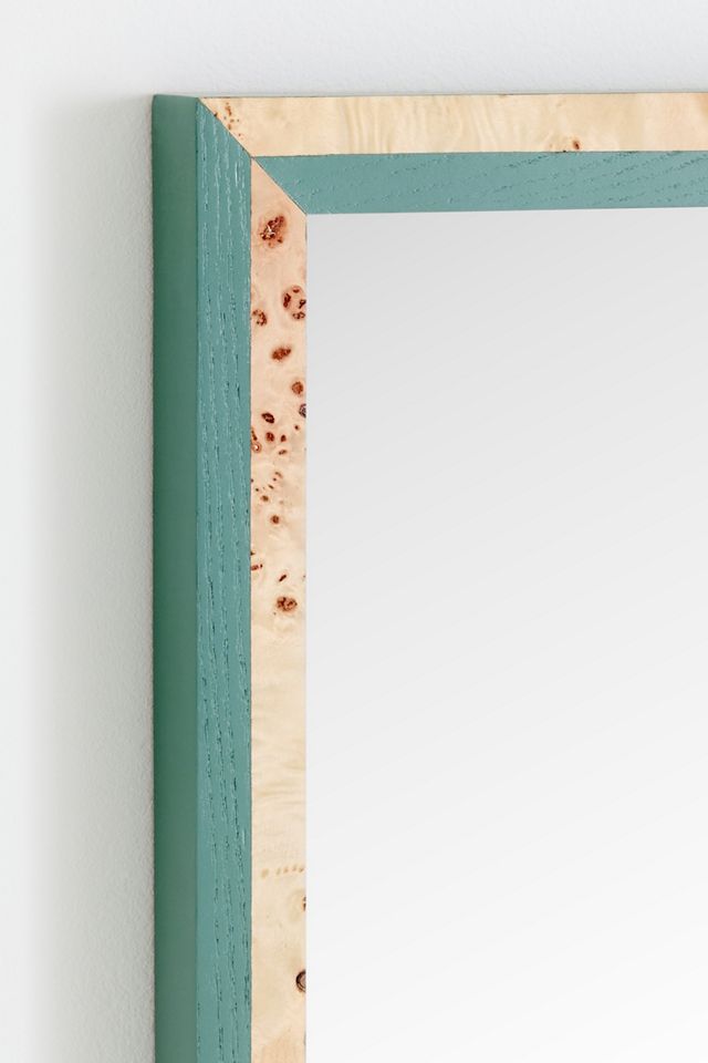 Manon Colour Block Burlwood Wall Mirror #1