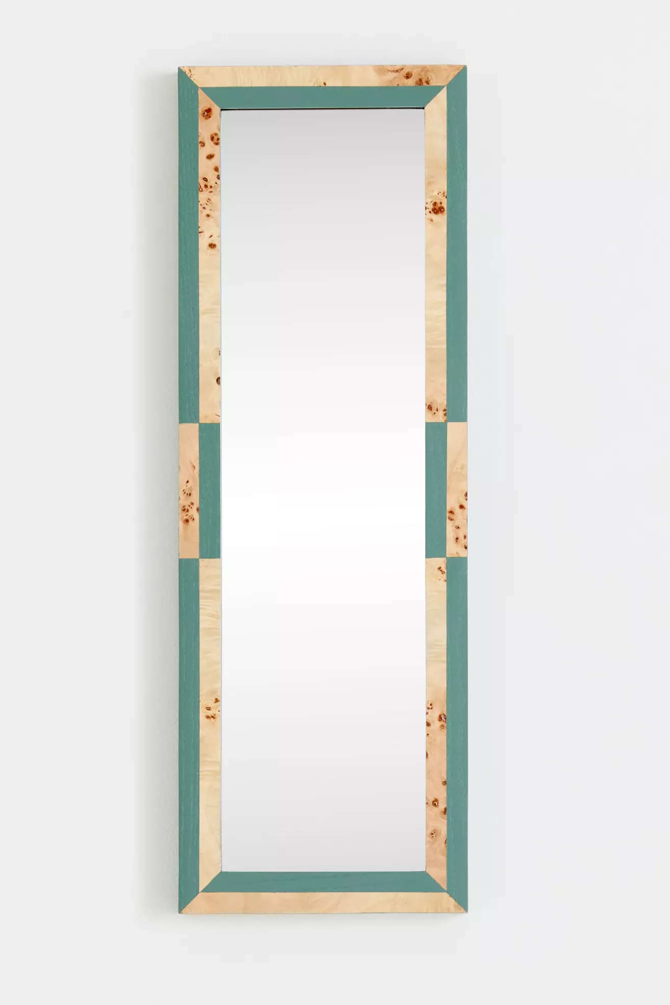Manon Color Block Burlwood Wall Mirror