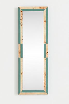 Manon Color Block Burlwood Wall Mirror