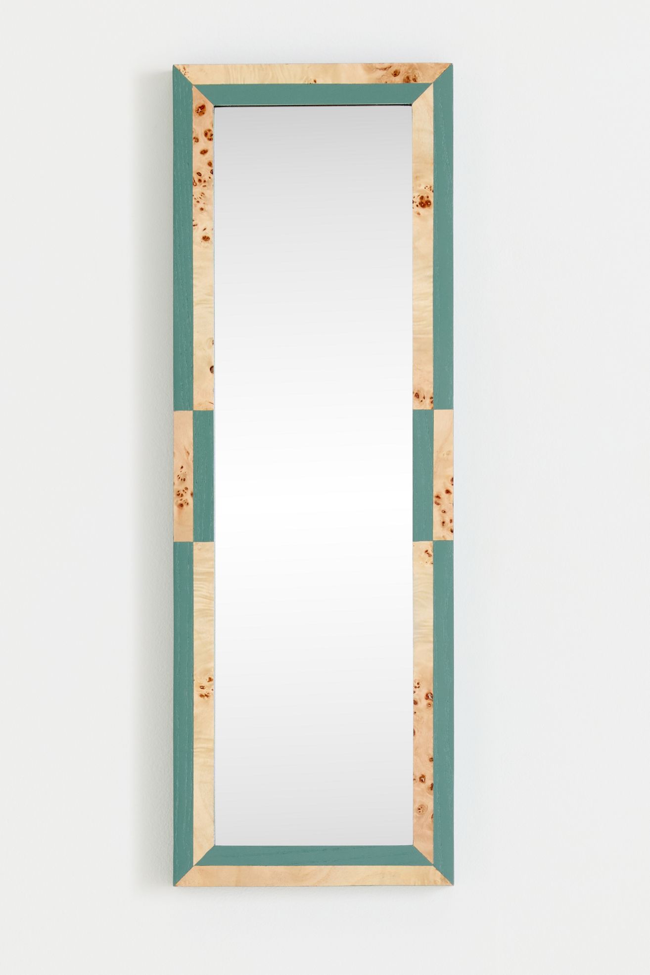 Manon Color Block Burlwood Wall Mirror - Light Burl, One Size
