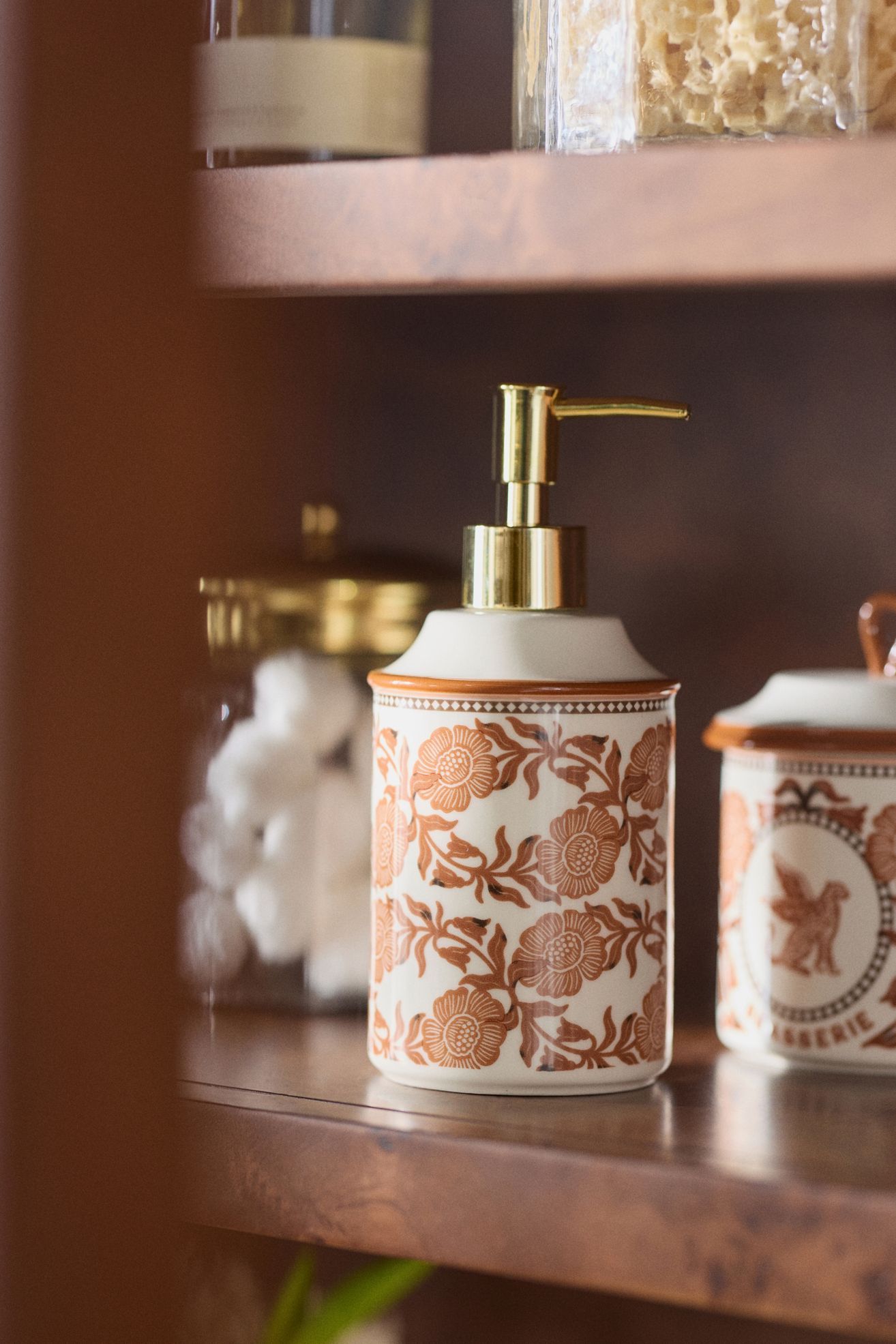 Hotel Ceramic Soap Pump - Dark Orange, One Size