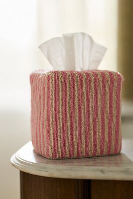 Dog Icon Beaded Tissue Box Cover | AnthroHome