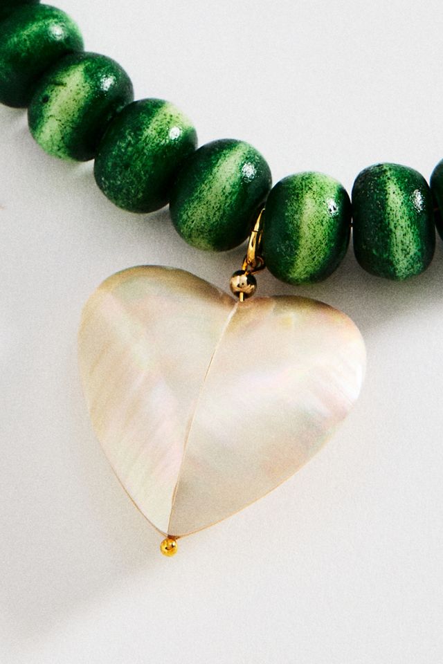 Logan Tay Beaded Heart Pendant Necklace #1