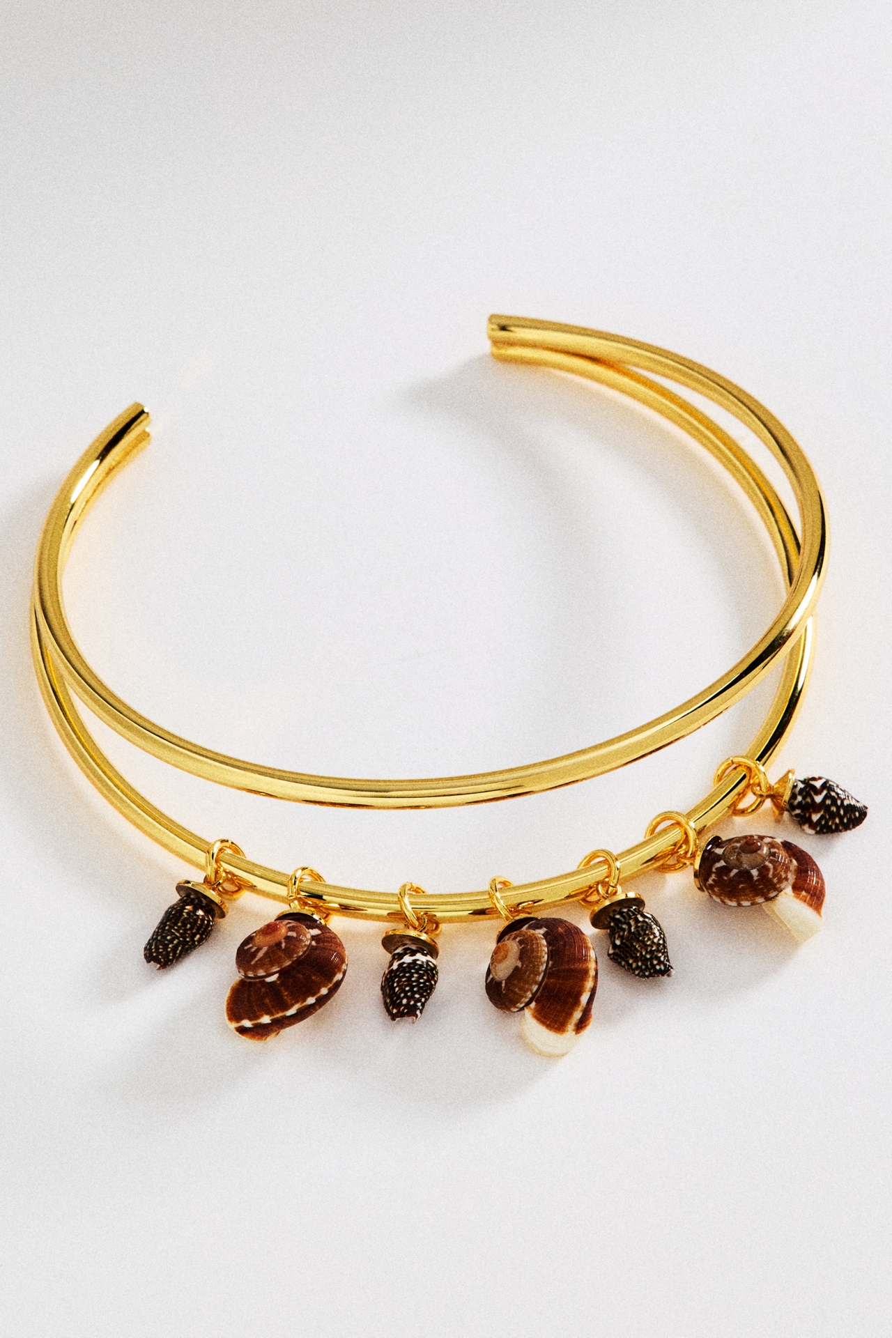 Logan Tay Gold Shell Choker Necklace