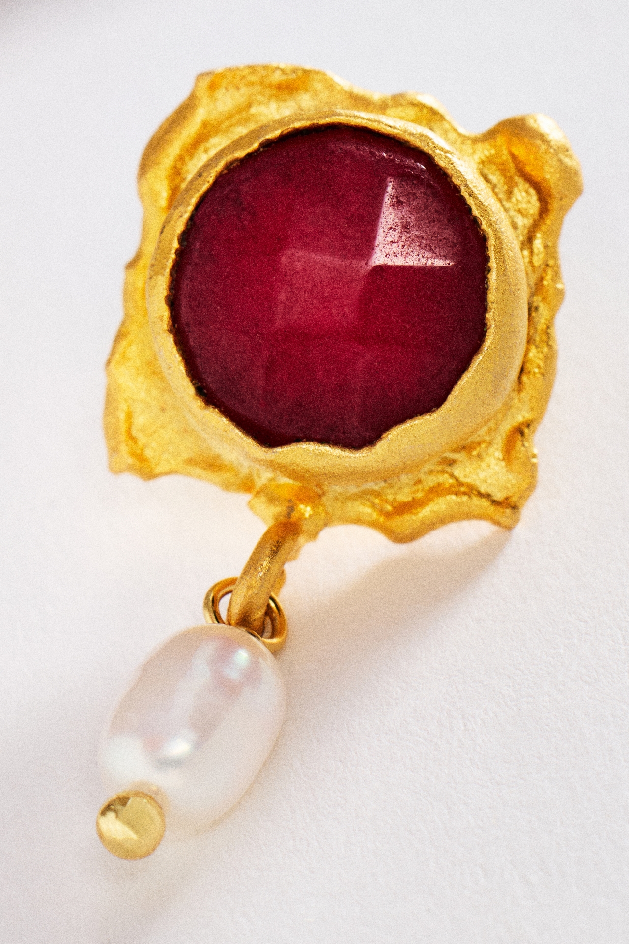 Logan Tay Antique Red Stone Earrings