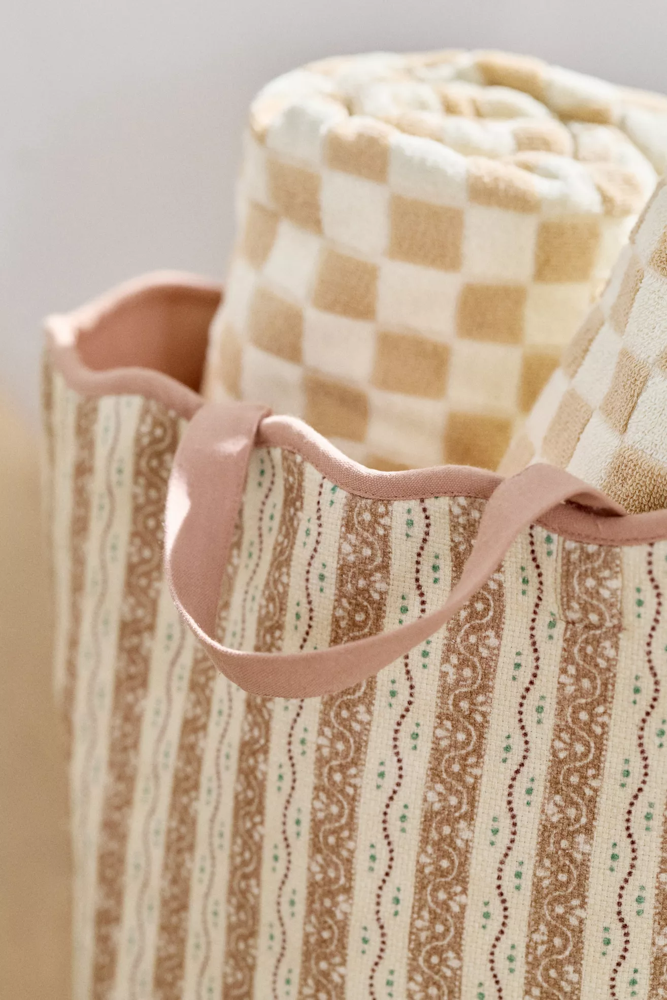 Printed Scallop Cotton Basket - thumbnail 2