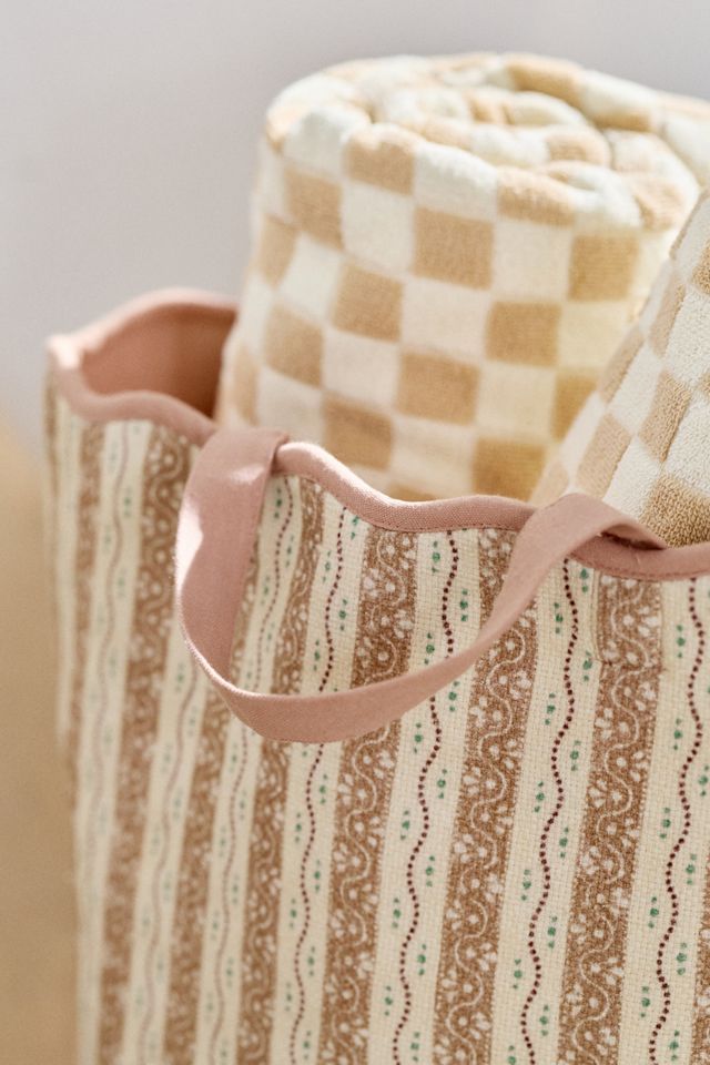 Printed Scallop Cotton Basket #1