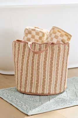 Printed Scallop Cotton Basket