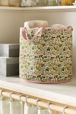 Printed Scallop Cotton Basket