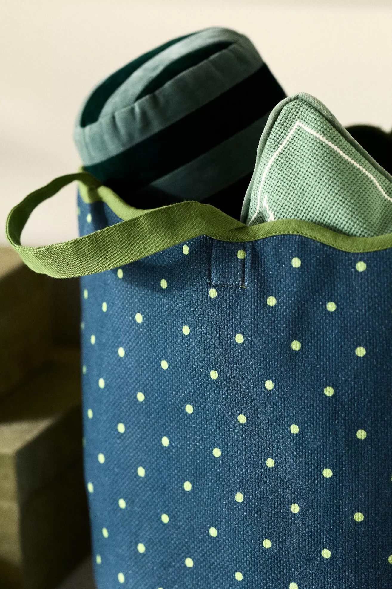 Printed Scallop Cotton Basket - thumbnail 8